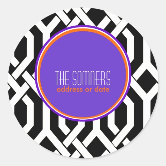 PixDezines DIY kleuren, kew trellis Ronde Sticker (Voorkant)