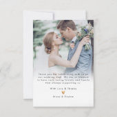 PixDezines DIY kleuren Luxe script Dank u Bedankkaart (Achterkant)