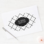 PixDezines DIY kleuren, Marokkaanse latten Ovale Sticker (Envelop)