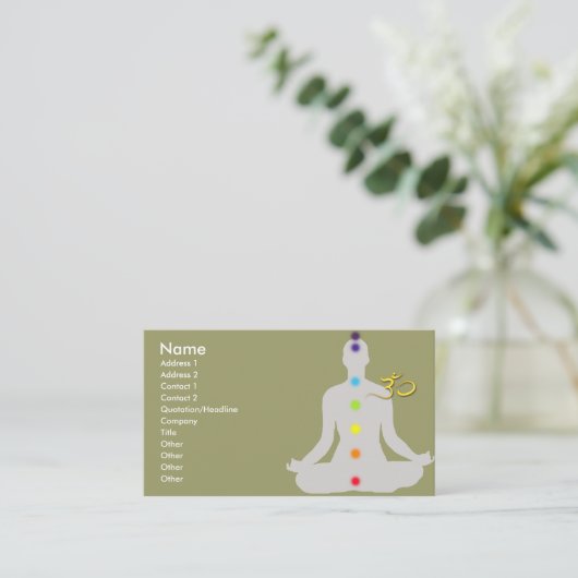 PixDezines diy kleuren, meditatie en om symbool Visitekaartje (Staand voorkant)