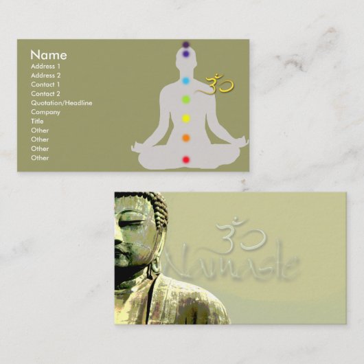 PixDezines diy kleuren, meditatie en om symbool Visitekaartje (Voorkant / Achterkant)