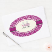 PixDezines DIY kleuren/retro colovers Ovale Sticker (Envelop)