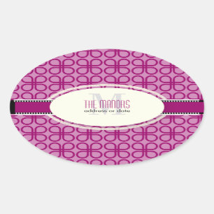PixDezines DIY kleuren/retro colovers Ovale Sticker