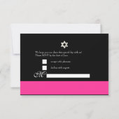PixDezines diy kleuren/rsvp/Bat Mitzvah RSVP Kaartje (Achterkant)