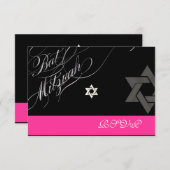 PixDezines diy kleuren/rsvp/Bat Mitzvah RSVP Kaartje (Voorkant / Achterkant)