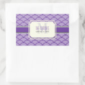 PixDezines DIY kleuren/schalen trellis Rechthoekige Sticker (Tas)