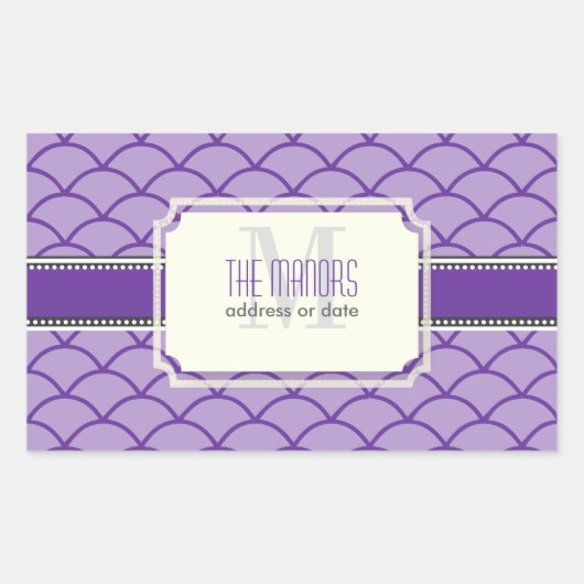 PixDezines DIY kleuren/schalen trellis Rechthoekige Sticker (Voorkant)