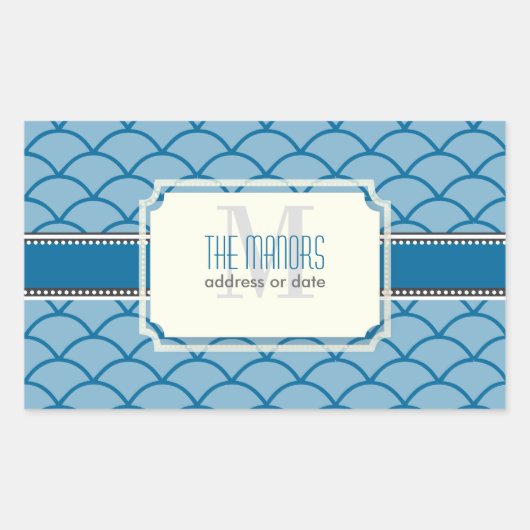 PixDezines DIY kleuren/schalen trellis Rechthoekige Sticker (Voorkant)