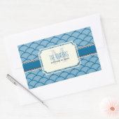 PixDezines DIY kleuren/schalen trellis Rechthoekige Sticker (Envelop)