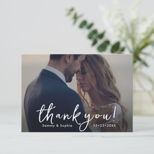 PixDezines DIY kleuren Script Bedankt (Staand voorkant)