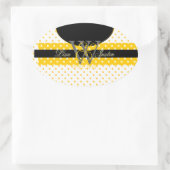 PIxDezines DIY kleuren, Stippen et al. Ovale Sticker (Tas)