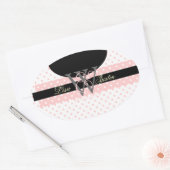 PIxDezines DIY kleuren, Stippen et al. Ovale Sticker (Envelop)