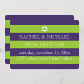 PixDezines DIY-kleuren/strepen bnai mitzvah Kaart (Voorkant / Achterkant)