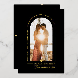 PixDezines DIY-kleurenscherm - Opslaan onze datum Folie Uitnodiging