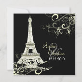 PixDezines DIY LA TOUR EIFFEL+SWIRLS/LUXE PAPER Kaart (Voorkant)