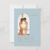 PixDezines DIY-Lijst voor kleurenscherm Dusty Blue Save The Date (Voorkant)