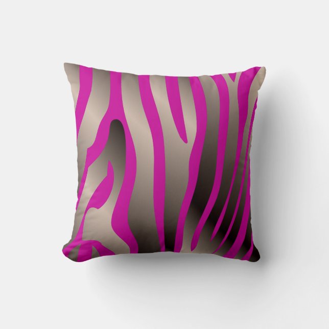 PixDezines diy neon achtergrond kleuren/zebra Kussen (Voorkant)