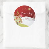 PixDezines DIY retro kerstbomen Ronde Sticker (Tas)