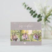 PixDezines DIY/Save the Date/Blush Confetti Briefkaart (Staand voorkant)