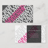 PixDezines DIY typografie/grafische ontwerper & Visitekaartje (Voorkant / Achterkant)