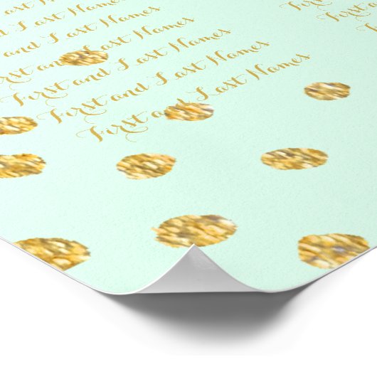 PixDezines DIYcolor/faux goudspecs/zitplaatskaart Poster (Hoek)