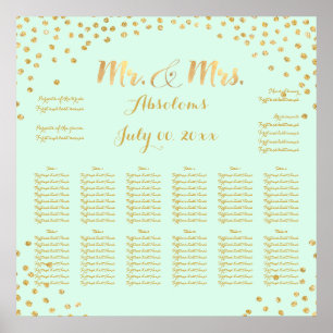 PixDezines DIYcolor/faux goudspecs/zitplaatskaart Poster