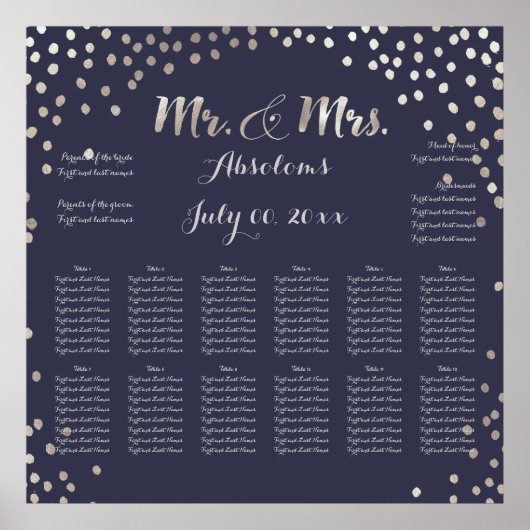 PixDezines DIYColor/Faux Silver Species/Seating Poster (Voorkant)