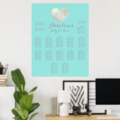 PixDezines DIYColor+Font/Faux Silver Heart/Zitplaa Poster (Thuiskantoor)