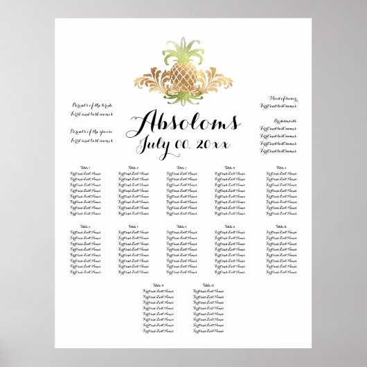 PixDezines DIYColor+Font/Pineappelstoel Poster (Voorkant)