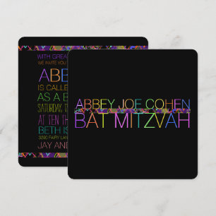 PixDezines DIYkleuren/neon/bat mitswa Kaart