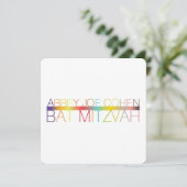 PixDezines DIYkleuren/typografie/bat mitswa Kaart (Staand voorkant)