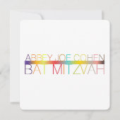 PixDezines DIYkleuren/typografie/bat mitswa Kaart (Voorkant)