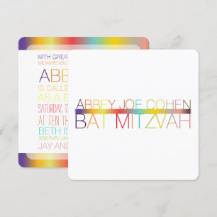 PixDezines DIYkleuren/typografie/bat mitswa Kaart
