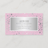 PixDezines DIYkleuren/verblinde faux Silver-specks Visitekaartje (Achterkant)