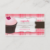 PixDezines doe-het-zelf achtergrond/cupcake+plaids Visitekaartje (Achterkant)