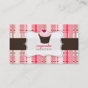 PixDezines doe-het-zelf achtergrond/cupcake+strepe Visitekaartje