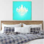 PixDezines doe-het-zelf achtergrond/Kristallen Kro Canvas Afdruk (Insitu (Slaapkamer))