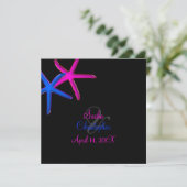 PixDezines doe-het-zelf achtergrond/Neon Zeester/S Kaart (Staand voorkant)