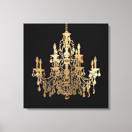 PixDezines doe-het-zelf achtergrond/Nep gouden kro Canvas Afdruk
