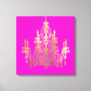 PixDezines doe-het-zelf achtergrond/nep gouden kro Canvas Afdruk