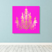 PixDezines doe-het-zelf achtergrond/nep gouden kro Canvas Afdruk (Insitu (Houten vloer))