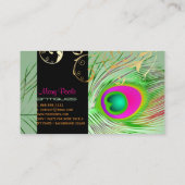 PixDezines doe-het-zelf achtergrond/pauw+filigraan Visitekaartje (Achterkant)