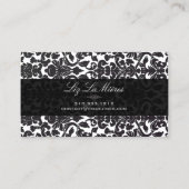 PixDezines/doe-het-zelf achtergrond/zwarte flora d Visitekaartje (Achterkant)