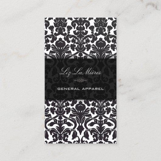 PixDezines/doe-het-zelf achtergrond/zwarte flora d Visitekaartje (Voorkant)