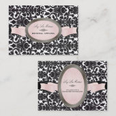 PixDezines/doe-het-zelf achtergrond/zwarte flora d Visitekaartje (Voorkant / Achterkant)