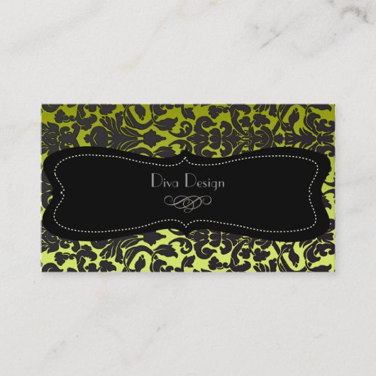 PixDezines doe-het-zelf achtergrond/ /zwarte flora Visitekaartje (Voorkant)