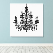 PixDezines doe-het-zelf achtergrond/Zwarte kroonlu Canvas Afdruk (Insitu (Houten vloer))