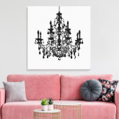 PixDezines doe-het-zelf achtergrond/Zwarte kroonlu Canvas Afdruk (Insitu (Woonkamer))