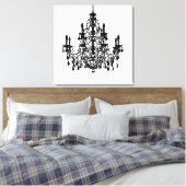 PixDezines doe-het-zelf achtergrond/Zwarte kroonlu Canvas Afdruk (Insitu (Slaapkamer))