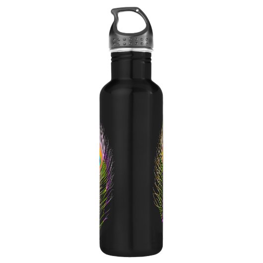 PixDezines doe-het-zelf achtergrondkleur/pauwenvee Waterfles (Achterkant)